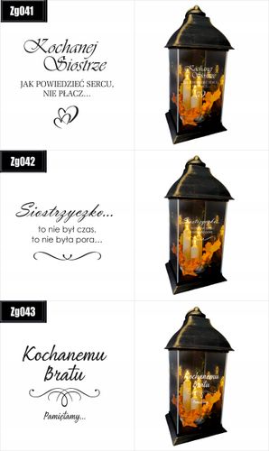 ZNICZ LAMPION z GRAWEREM dla Matki Chrzestnej na Arena.pl