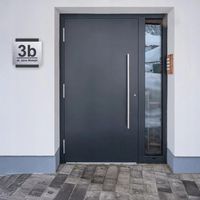 NOWOCZESNA TABLICZKA ADRESOWA Z NUMEREM DOMU ULICA | ALUMINIUM 25x25cm