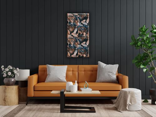 ZEGAR SZKLANY PROSTOKĄTNY - Liście na Arena.pl