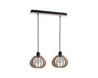 Lampa wisząca 2xE27 NICOLETA NATURAL AND BLACK 824