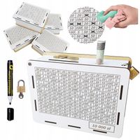 Skarbonka Wykreślana Oszczędzanie na prezent + kłódka + marker RÓŻNE KWOTY