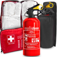 Gaśnica 1KG Ogniochron Apteczka Pierwszej Pomocy DIN13164 Uchwyt Rzep