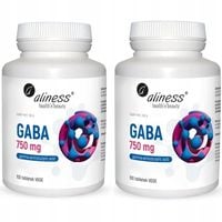 2x Aliness GABA 750 mg KWAS GAMMA AMINOMASŁOWY Napięcie Relaks SEN