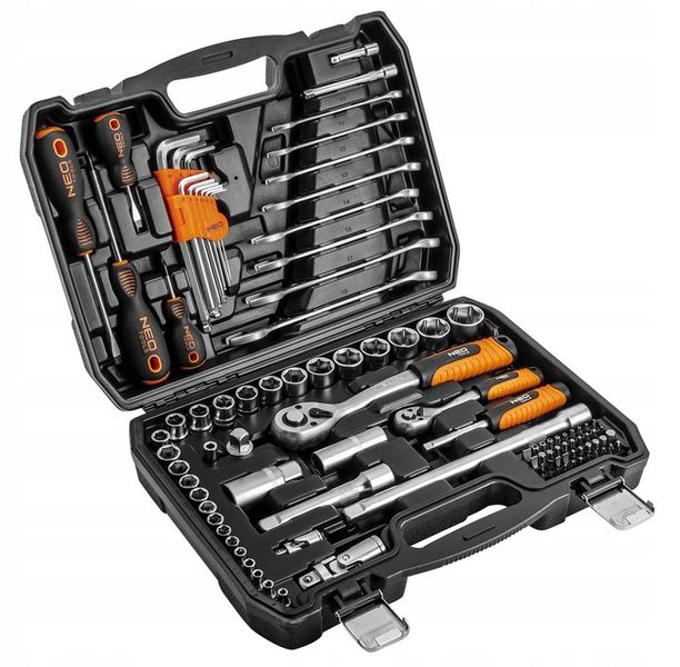 NEO 10-206 ZESTAW KLUCZE NASADOWE 1/2", 1/4" TORX NASADKI WALIZKA 100el zdjęcie 6