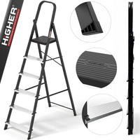 Drabina domowa stalowa jednostronna składana HIGHER 6 stopni 150kg