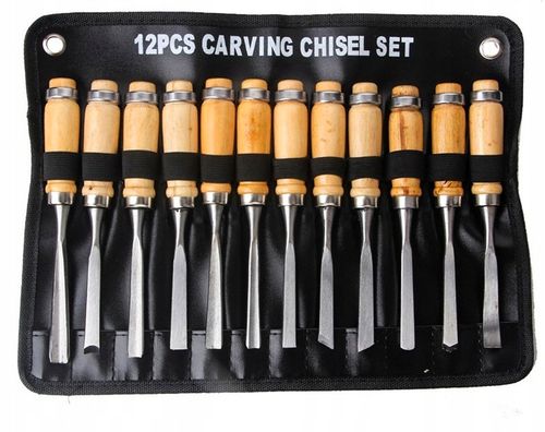 ZESTAW DŁUT RZEŹBIARSKICH DO DREWNA SNYCERSKIE STOLARSKIE ETUI ZESTAW na Arena.pl