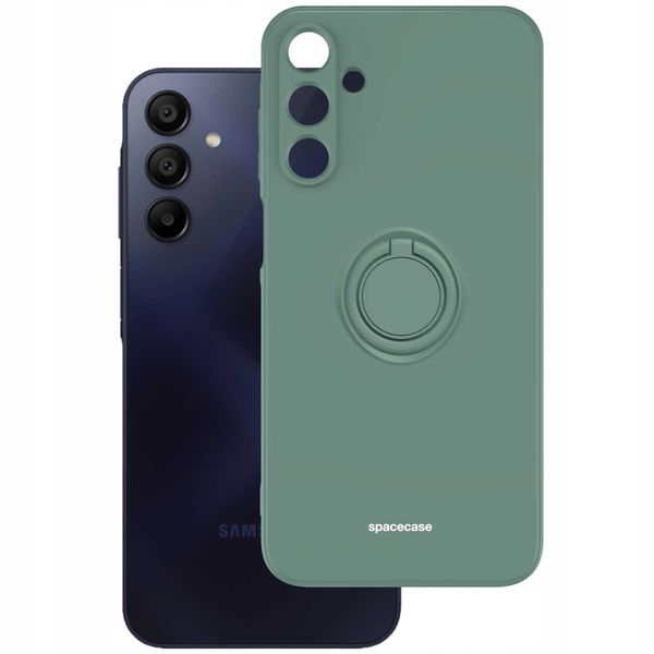 Spacecase Silicone Ring Galaxy A15 4G / 5G Dark Green zdjęcie 3