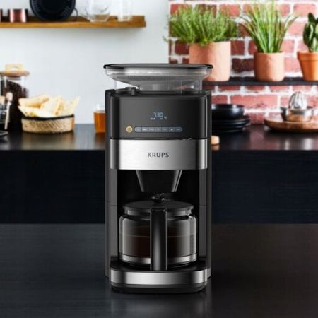 Ekspres przelewowy z wbudowanym młynkiem żarnowo-stalowy KRUPS KM8328 na Arena.pl