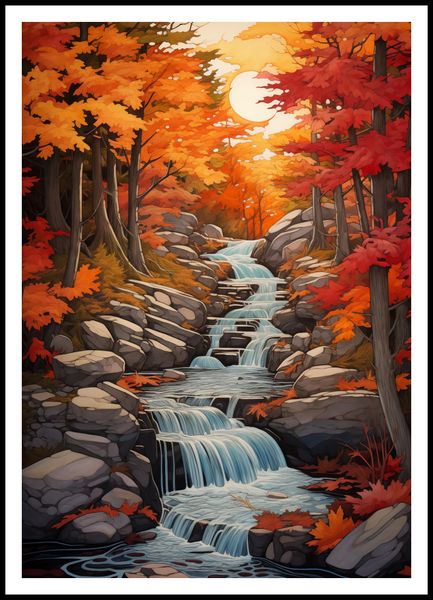 Plakat 70x100cm Jesienne Wodospady zdjęcie 3