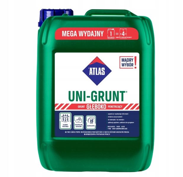 ATLAS UNI-GRUNT Szybkoschnąca emulsja gruntująca, 5 kg zdjęcie 1