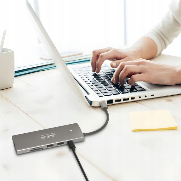 HUB USB-C Przejściówka ADAPTER 9w1 HDMI Gigabit Ethernet Macbook Pro Air M3 zdjęcie 15