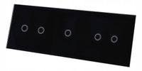 2 x PANEL SZKLANY DOTYKOWY WŁĄCZNIK 2+1+2 CZARNY