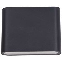 Zewnętrzna LAMPA ścienna ROMANO PL-206B Italux elewacyjna OPRAWA prostokątny kinkiet LED 6W 3000K outdoor IP54 czarny