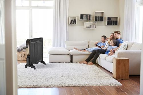 GRZEJNIK ELEKTRYCZNY NA PODCZERWIEŃ TERMOSTAT TIMER PILOT Czarny 2000W na Arena.pl