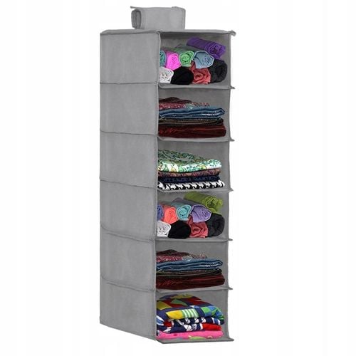 ORGANIZER WISZĄCY DO SZAFY WIESZAK 6 PÓŁEK REGAŁ NA UBRANIA na Arena.pl