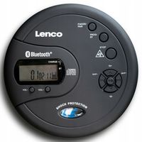 DISCMAN PRZENOŚNY ODTWARZACZ PŁYT Lenco CD-300BK MP3 LCD BLUETOOTH Czarny