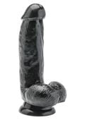 dildo 6 inch with balls black