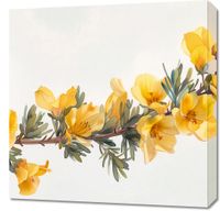 Obraz 60x60cm Żółte Kwiaty
