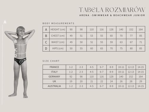 Kąpielówki slipy do pływania chłopięce na basen Arena Shading Lights 140cm na Arena.pl