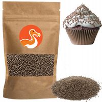 POSYPKA MACZKI CUKROWE BRĄZOWA DEKORACJA NA TORT URODZINOWY 100G