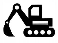 Zawieszka dekor ozdoba ażurowa KOPARKA bob czarna