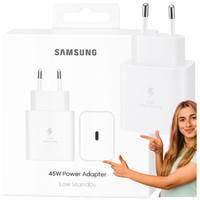 Oryginalna Ładowarka sieciowa SAMSUNG  45W EP-T4511 (C - C) Super FAST biała