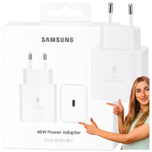 Oryginalna Ładowarka sieciowa SAMSUNG  45W EP-T4511 (C - C) Super FAST biała