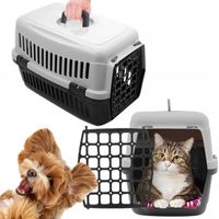 TRANSPORTER DLA PSA KOTA KRÓLIKA KLATKA KOJEC BOX DUŻY SZARY SOLIDNA