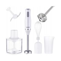 Mocny Blender Ręczny 800W Zestaw do Kuchni Rozdrabniacz Ubijak Miarka 4w1
