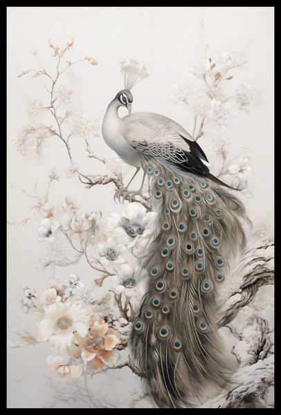 Plakat 40x60cm Pawia Gracja zdjęcie 2