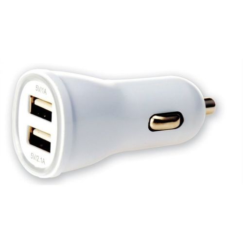 Techly Ładowarka samochodowa 2xUSB 5V 1A/2.1A, 12/24V, biała na Arena.pl