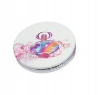 Eleganckie lusterko kieszonkowe 7 cm podwójne butelka perfum wielokolorowe
