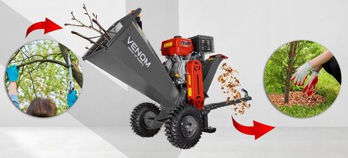 POTĘŻNY ROZDRABNIACZ SPALINOWY DO GAŁĘZI 120 MM SILNIK 420 CC ZACZEP na Arena.pl