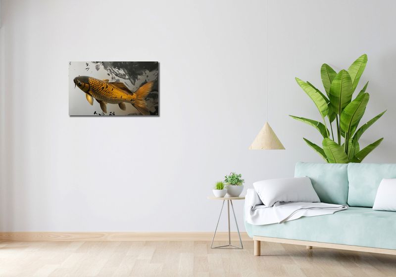 Obraz 70x40cm Spokojna Ryba Koi zdjęcie 2