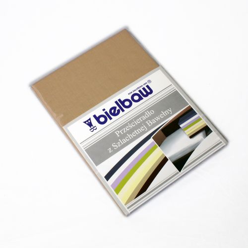 Prześcieradło Bawełniane 220x210 Bielbaw beżowe na Arena.pl