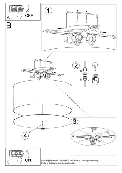 Plafon OTTO 60 biały zdjęcie 5