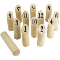 SKANDYNAWSKIE DREWNIANE KRĘGLE DLA DZIECI GRA ZRĘCZNOŚCIOWA ZBIJAK FIŃSKIE