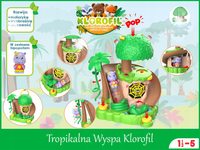 Tropikalna Wyspa Klorofil Przenośny Domek Dla Dzieci Zabawka + Figurka