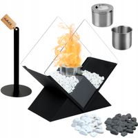 BIOKOMINEK WOLNOSTOJĄCY BEZDYMNY DO DOMU NA TARAS OGRODOWY BIO KOMINEK