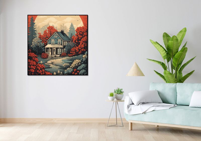 Plakat 100x100cm Idylla Rustykalna zdjęcie 4