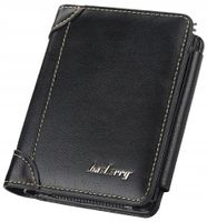 Skórzany Portfel Męski Na Suwak Czarny Modny