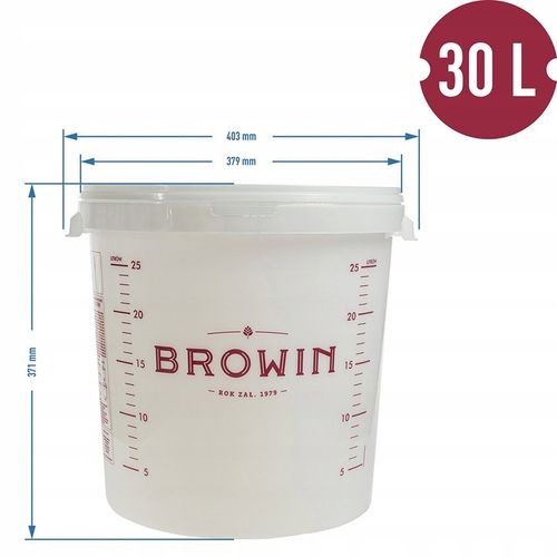 POJEMNIK WIADRO FERMENTACYJNY fermentor 30 L na Arena.pl