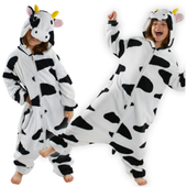 Piżama dziecięca jednoczęściowa ciepła krowa prezent strój kigurumi 146-152