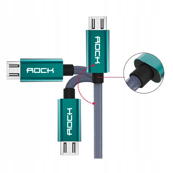 Kabel Rock Micro Usb Ładowarka Nokia Samsung Sony zdjęcie 2