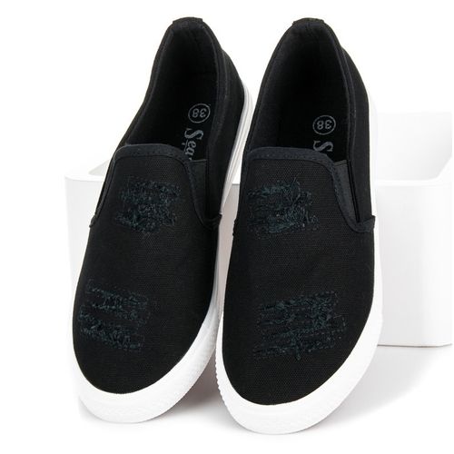 Czarne trampki slip on r.36 na Arena.pl