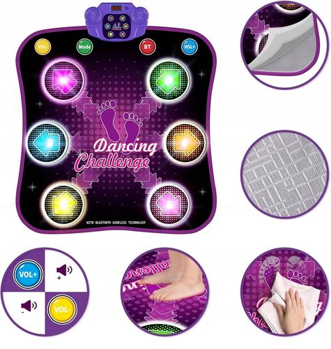 MATA DO TAŃCA INTERAKTYWNA MATA DO TAŃCA RODZIC-DZIECKO BLUETOOTH 5 TRYBY na Arena.pl