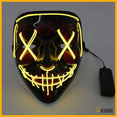 ŚWIECĄCA MASKA LED PURGE NOC OCZYSZCZENIA LEDOWA PRZEBRANIE HALLOWEEN na Arena.pl