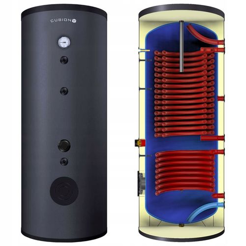 Zbiornik bojler podgrzewacz pompa ciepła CUBION 200L 2 wężownice HPH cwu na Arena.pl