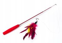 WĘDKA DLA KOTA TELESKOPOWA Z PIÓRAMI DŁUGA 180cm