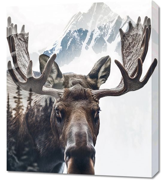 Obraz 60x70cm Łoś Duch Lasu zdjęcie 1